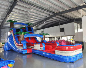 Tobogán Acuático Inflable Comercial y <span class=keywords><strong>Piscina</strong></span> de Agua de 8x4m para Adultos y Niños, para Uso en Patio Trasero o Parque de Trampolines Xinyue - Product Image 4