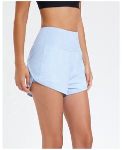 شورت لياقة بدنية بشعار مخصص-نايلون سبانديكس للنساء 2 في 1 ملابس رياضية للركض في صالة الألعاب الرياضية شورت رياضي ببطانة - Product Image 2