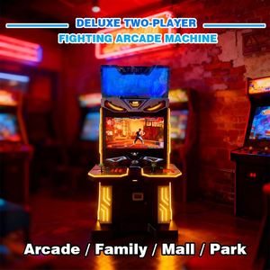 Machine de jeu d'arcade de combat pour deux joueurs, borne verticale, console de jeu vidéo rétro, écran LED, commande par joystick à monnayeur - Product Image 6