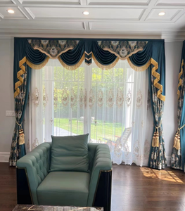 Cho Vòng <span class=keywords><strong>Windows</strong></span> Rèm cho cửa sổ trượt Châu Âu valance sang trọng Châu Âu rèm cửa sổ thời trang vải dệt - Product Image 4