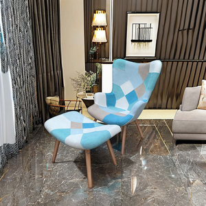 Meubles de salle à manger, <span class=keywords><strong>fauteuil</strong></span> patchwork luxe moderne, canapé contemporain au <span class=keywords><strong>design</strong></span> nouveau avec <span class=keywords><strong>repose</strong></span>-pieds - Product Image 6