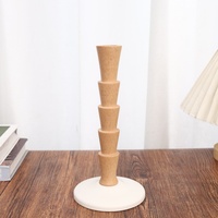 Porte-bougies Shangcheng en bois élégant de haute qualité, fait à la main, accessoires de table modernes, porte-bougie pour la maison, l'hôtel, le restaurant