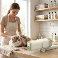 Nouveau design 2026 – Sèche-cheveux de luxe pour chats, silencieux, haute vitesse, à fixer autour du cou, en ABS, à brancher, pour séchage rapide des poils d'animaux