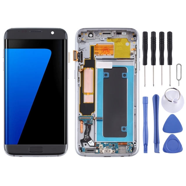 OLED LCD Screen for Samsung Galaxy S7 Edge / SM-G935F Digitizer Full Assembly with Frame