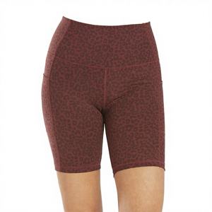 Shorts Deportivos de Yoga para Mujer, Verano 2025, Cintura Elástica, Acabado Brillante, Color Sólido, para Gimnasio, Fitness y Ciclismo - Product Image 4