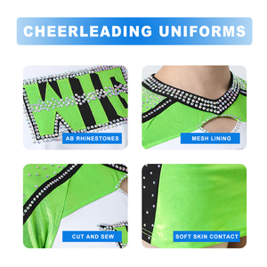 Uniformes de Animadoras Personalizados Profesionales de Fábrica, Ropa de Baile, <span class=keywords><strong>Disfraces</strong></span> Clásicos de Animadoras, Unisex para Adultos, Logotipo Personalizado Digital - Product Image 2