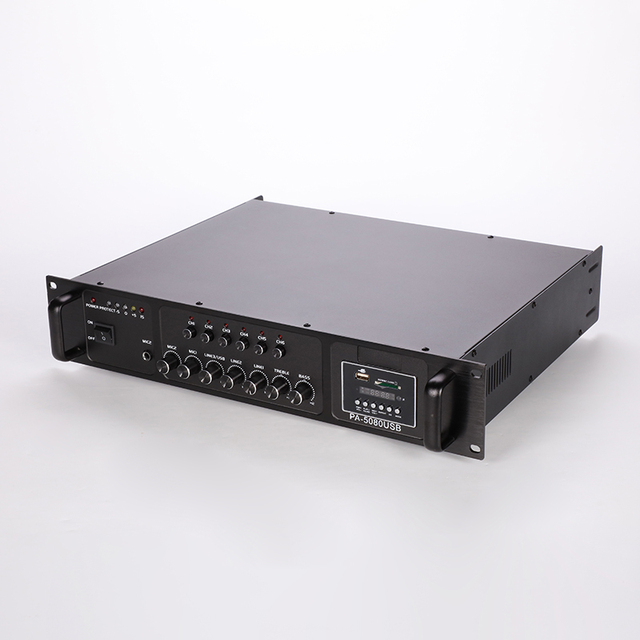 PA-5150USB Professional Public Address Power Amplifier 100V 150Watt FM Radio 220V Desktop Home Mini Mixing Amplifier