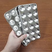 Moules à glaçons carrés en acier inoxydable pour cuisine, vente en gros, bacs à glaçons ronds en forme de boule