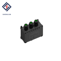 Boîtier de jonction étanche IP68 en nylon 450V à 4 voies pour connecteur de câble, boîte de terminaison pour éclairage LED de moto -40 +105