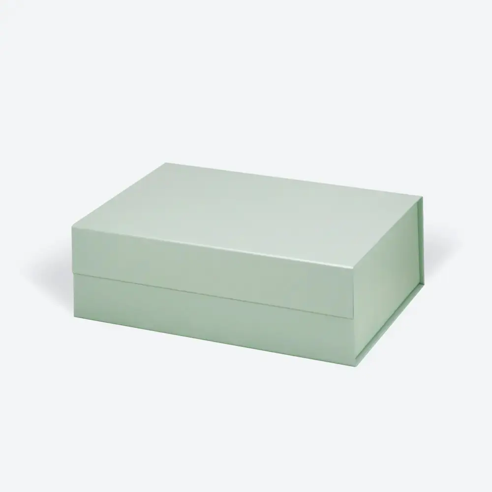 थोक स्टॉक लक्जरी सेज हरे रंग ए 4 गहरे आकार के खुदरा व्यापार उत्पाद पैकेजिंग उपहार बॉक्स