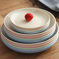 Assiettes profondes biodégradables incassables en paille de blé, réutilisables, modernes, compatibles micro-ondes et lave-vaisselle pour la cuisine