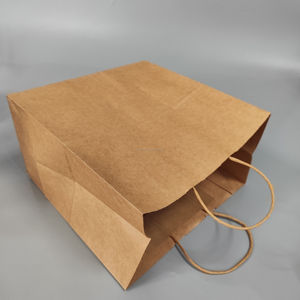 Bolsas de papel Kraft marrón personalizadas, duraderas y ecológicas, cupón de 1000 $ para compras al por mayor - Product Image 1
