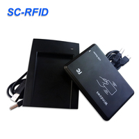 Lecteur RFID USB de bureau à utilisation simple, 125KHz 13.56MHz, câble USB filaire pour collecteur de données de cartes de membre de club de fitness