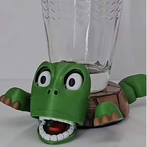 3D السلاحف المطبوعة الكرتون مكتب زخرفة منتج جديد البلاستيك غير سامة الاطفال قاعدة أكواب القهوة معبرة للأطفال - Product Image 4