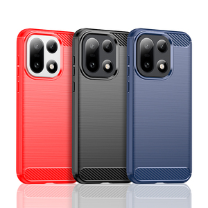 Coque de téléphone professionnelle pour <span class=keywords><strong>OnePlus</strong></span> 15, texture carbone brossé, antichoc, en gel TPU souple, pour <span class=keywords><strong>OnePlus</strong></span> 15T 15R - Product Image 1