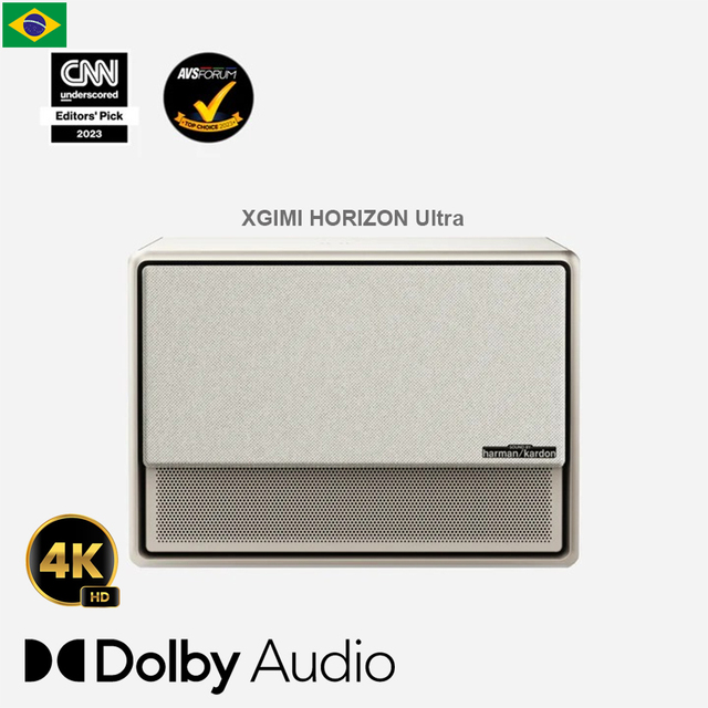 Brasil Stocks XGIMI Horizon Ultra 4K Projector 2300 ISO Lumens Hybrid LED Laser Long-Throw HDR10 + DLP Home Theater Android TV
