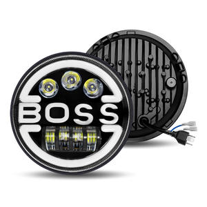 7 pouces <span class=keywords><strong>BOSS</strong></span> LED moto clignotant phare salut/Lo faisceau pour Harley Road King Wrangler Honda Hornet Suzuki Yamaha - Product Image 4