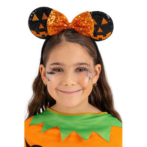 Bandeau de cheveux pour filles motif citrouilles avec nœud orange - Product Image 1