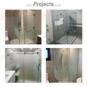 <span class=keywords><strong>Mampara</strong></span> de <span class=keywords><strong>Ducha</strong></span> sin Marco Foshan, Panel de Vidrio Nano Cromado 304 para Baño, con Abrazadera de Vidrio para Montaje en Pared - Product Image 3