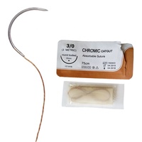 Fils de suture chirurgicaux médicaux jetables, absorbables, stériles, en soie, acide USP avec aiguille, PGA, Monocryl, Vicryl