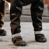 Chaussures et bottes pour chien en polyester et élasthanne, noires, classiques, écologiques, imperméables, antidérapantes, pour Halloween et Noël, vente en gros