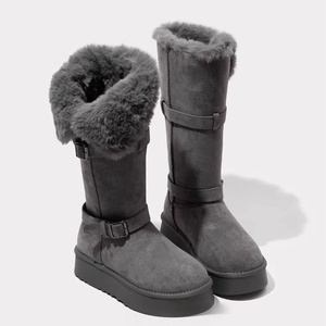 Botas de plataforma a la moda para mujer con estilo versátil y casual. Suela gruesa para aumentar la altura y función antideslizante. - Product Image 3