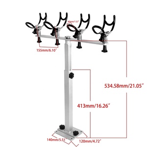 Acessórios de barco Pesca <span class=keywords><strong>Rod</strong></span> Holder V-shaped PVC Mergulhado 4 Tubo Ajustável Forma Fio De Alumínio Boat <span class=keywords><strong>Rod</strong></span> Holder para Yacht - Product Image 2