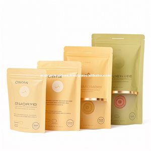 Pochette sur pied en papier kraft personnalisable Sac zip-lock à fenêtre givrée directement de l'usine - Product Image 2