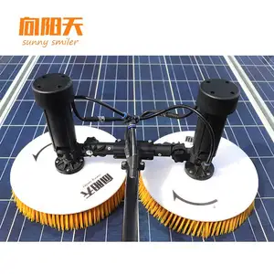 Sunnysmiler extentclean electric cleaning brush machine solar photovoltaic panel cleaner with extension telescopic pole
