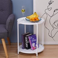 Table basse pliante moderne en fer, design à 2 niveaux, plateau amovible, portable, durable, facile à nettoyer, meubles de salon, chambre à coucher