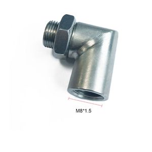 Universal 90° Exhaust Extension Fitting, Zinc-Plated Steel, M18x1.5 <b>Thread</b> for Engine Warning Light Elimination - Product Image 4