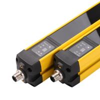Capteur de rideau lumineux de sécurité SAKADY SL4B-25ZP2C-16C, portée de détection 0,3-8m, 12-24V DC, garantie 1 an, usage industriel, NPN/PNP