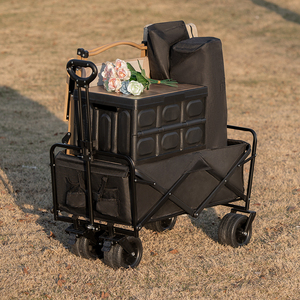 Chariot pliable à grande capacité 500 lb, robuste, 4 roues, acier inoxydable, marque Bronco, chariot de magasinage, de stockage, industriel, OEM - Product Image 5