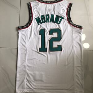 Maillot de basket-ball une pièce populaire transfrontalier à séchage rapide n ° 12 Maillot imprimé respirant d'été Morant pour la livraison directe - Product Image 5