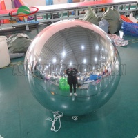 Boule disco gonflable géante, boule miroir gonflable lumineuse pour événement
