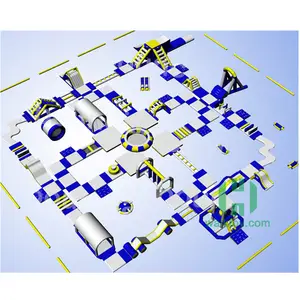 一站式服务充气水上公园水障碍课程运动游戏定制大型充气水上乐园