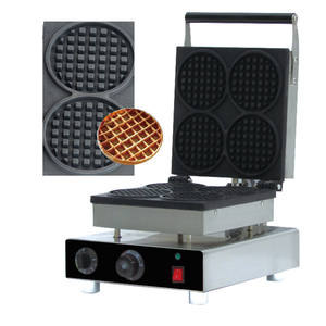 Machine à gaufres commerciale machine à gaufres de forme ronde équipement de collation fabricant de biscuits au fromage croustillant électrique - Product Image 2