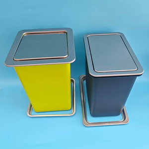 Cubo de basura empotrado de tres piezas para encimera, para cocina y baño, cubo de limpieza oculto con asa - Product Image 3