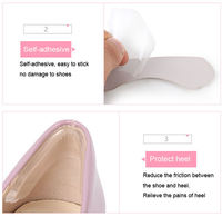YEBEI PU talon semelles Patch soulagement de la douleur soins des pieds confort talon autocollant poignées doublure pour chaussure à talons hauts