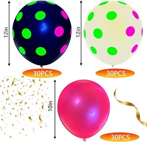 100 Globos Fluorescentes Luminosos para Decoración de Bodas, Globos de Neón que Brillan en la Oscuridad, Suministros para Fiestas con Luz Ultravioleta - Product Image 2