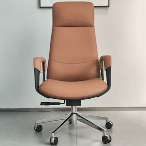 Muebles comerciales de oficina Ejecutivo de lujo Contemporáneo Muebles Foshan Respaldo alto Silla de oficina giratoria de cuero puro genuino - Product Image 2