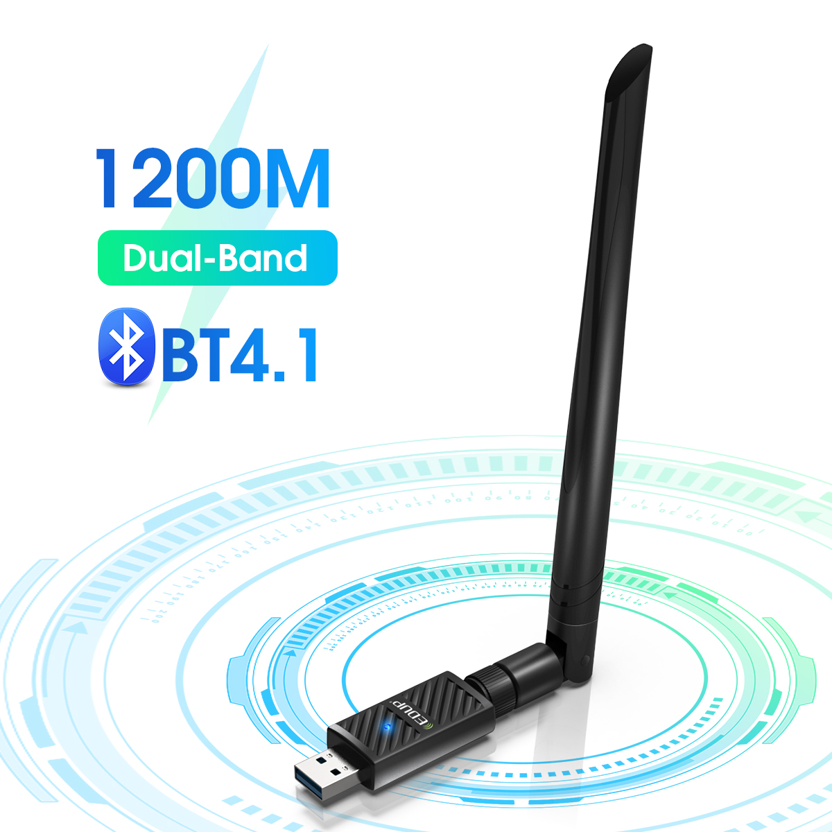EDUP USB3.0 BT4.1 Wifi Adapter Ac1200mbps - Wireless & Bluetooth