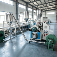 Machine de granulation de plastique à double vis certifiée CE 380V pour le recyclage de granulés de PVC souple, équipement de granulation plastique, production de 250-600 kg/h