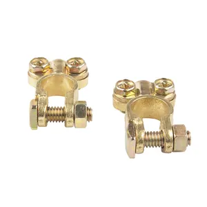 BT249/250 Hot Selling Brass Battery Terminals Connectors Clamps Top Post Battery Terminal Protector Set Copper Battery Terminal