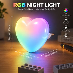 Luz Nocturna LED RGB para Ayudar al Sueño del Bebé, Lámpara de Noche Inalámbrica con Sensor de Luz Automático para Dormitorio Infantil - Product Image 3