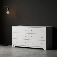 Commode à 6 tiroirs moderne fabriquée en Chine, prix abordable, commode blanche, commode nordique