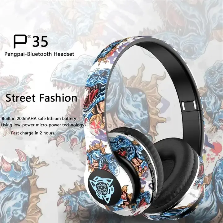 Bluetooth Earphones With HD Mic Noise Cancelling Wireless Headphones HiFi Deep Bass Over-ear Gaming Headset