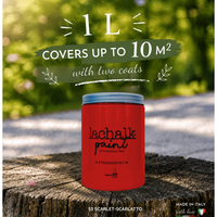 53 SCARLET 1lt LaChalk : l'évolution de la peinture à la craie. Où la craie rencontre la résine : Peinture hybride craie-résine fabriquée en Italie.
