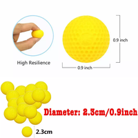 Billes de paintball en mousse PU colorées de 23 mm, personnalisées en usine, mini balles en plastique souple pour le tir en extérieur pour fusils de paintball