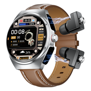 Nuevo Reloj Inteligente 2025 con Correa de Cuero y Auriculares 2 en 1, Reloj Inteligente con Monitor de Ritmo Cardíaco y Rastreador de Actividad Física - Product Image 4